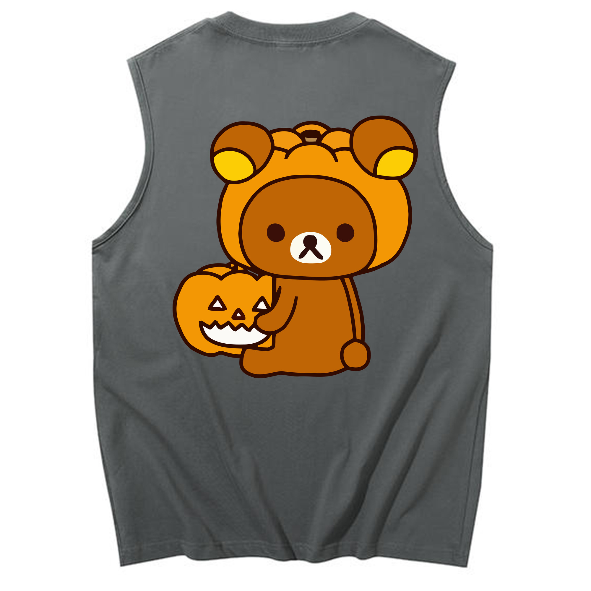（画像用） リラックマ リラックマ キイロイトリ Rilakkuma Korilakkuma Kiiroitori コットン100％タンクトップ（背面プリント）